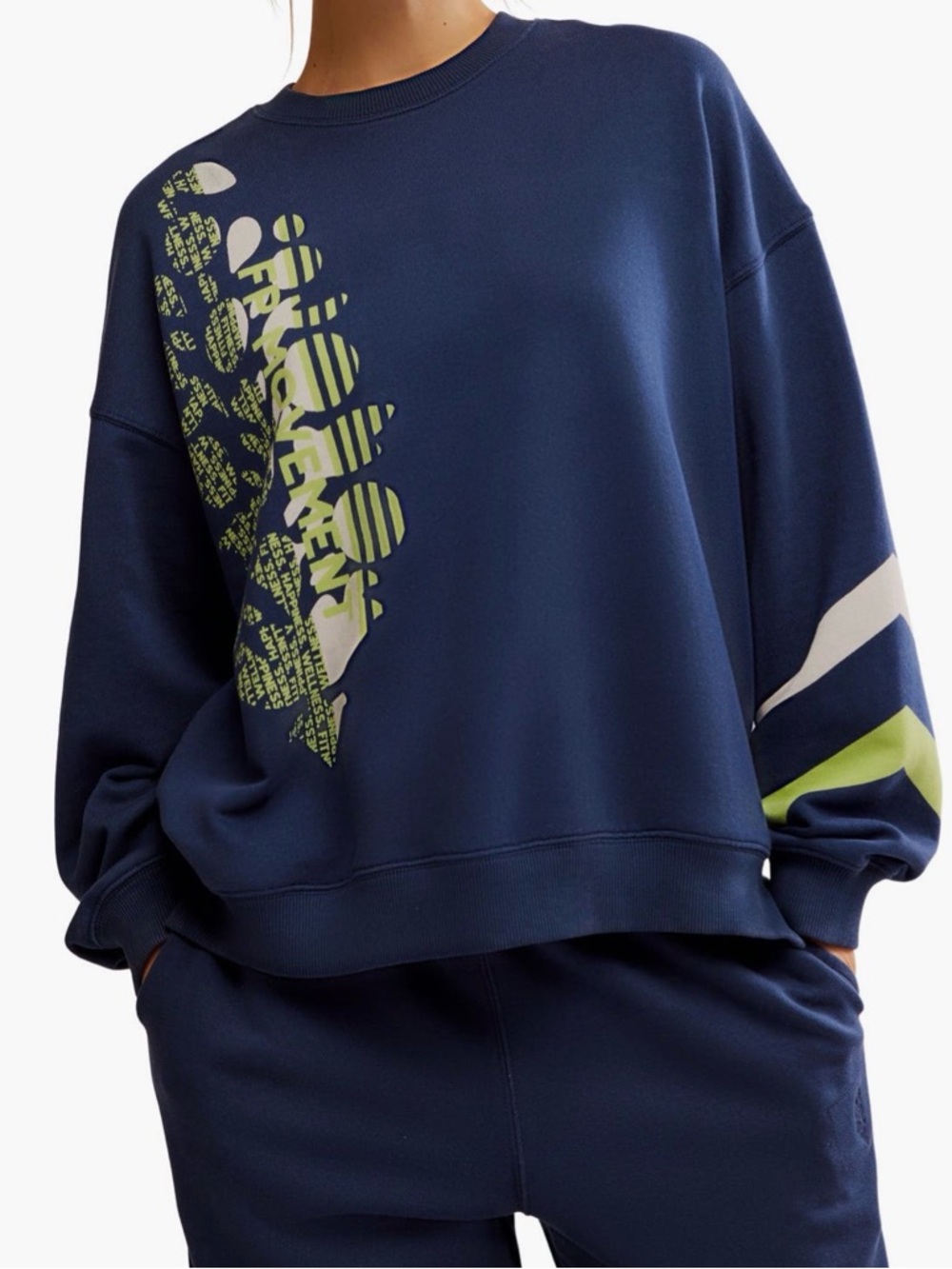 FREE PEOPLE! 'AllStar Graphic Sweat Set! XL! Navy Blue! Quality! Good condition!